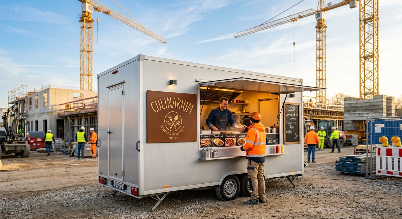 Der Culinarium Food-Truck auf einer Berliner Baustelle