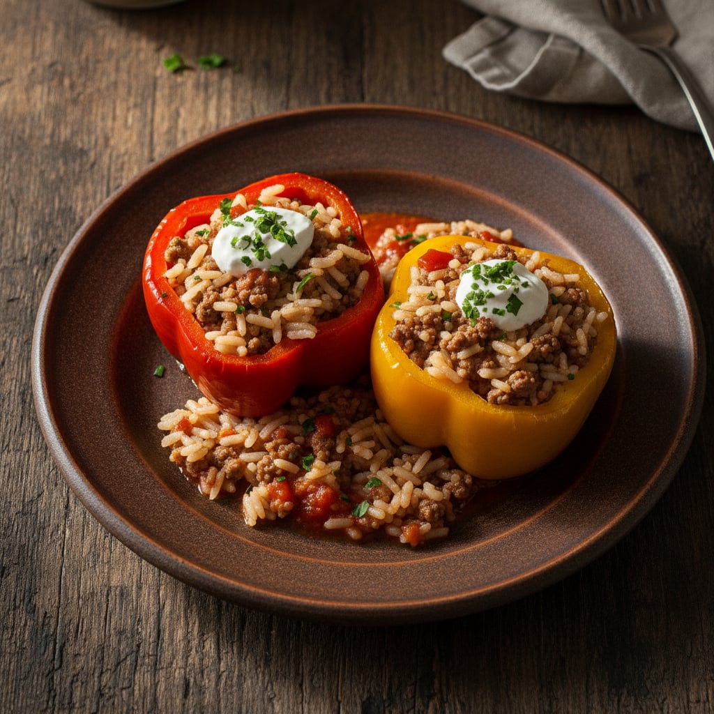 Gefüllte Paprika mit Reis