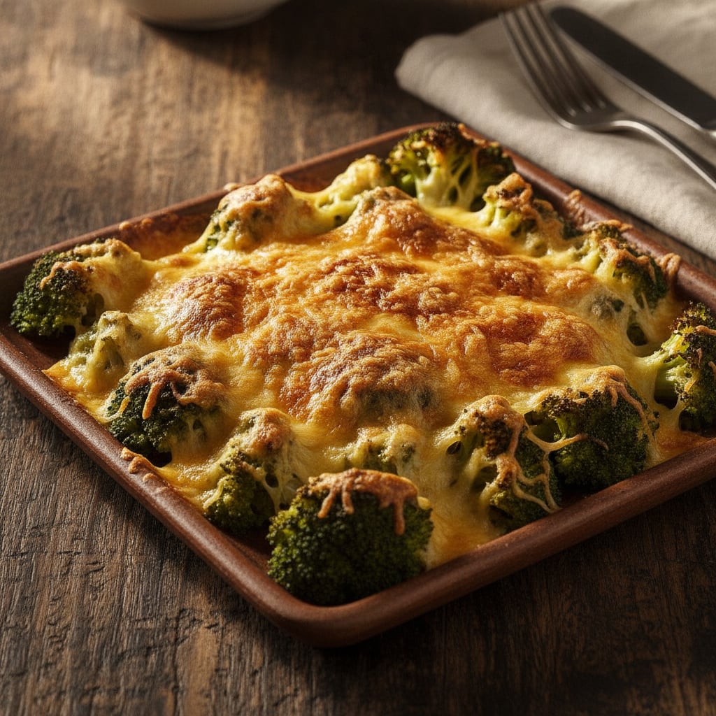 Ofenbrokkoli in Käsesauce